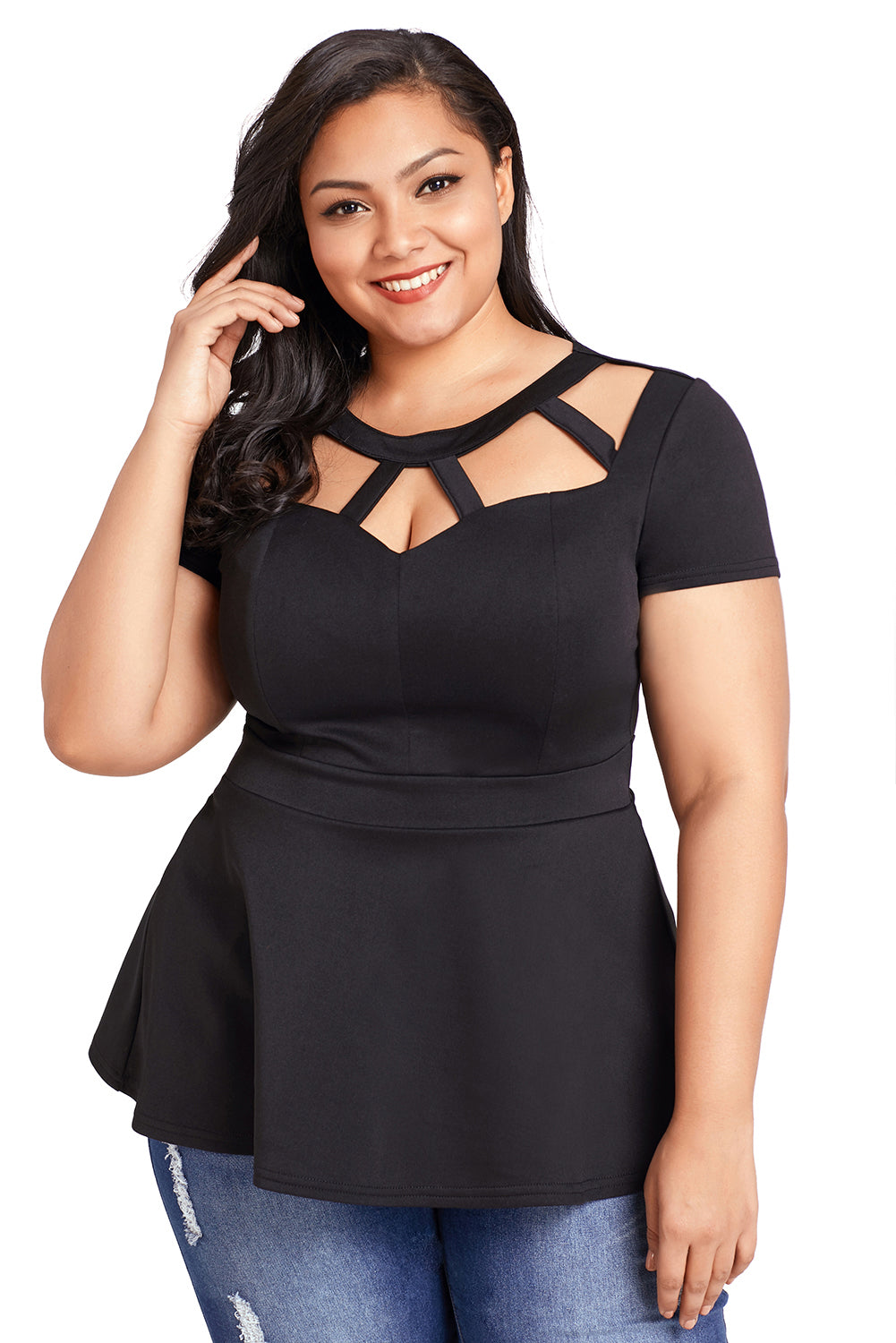 Sexy Black Plus Size Caged Top – SEXY ...